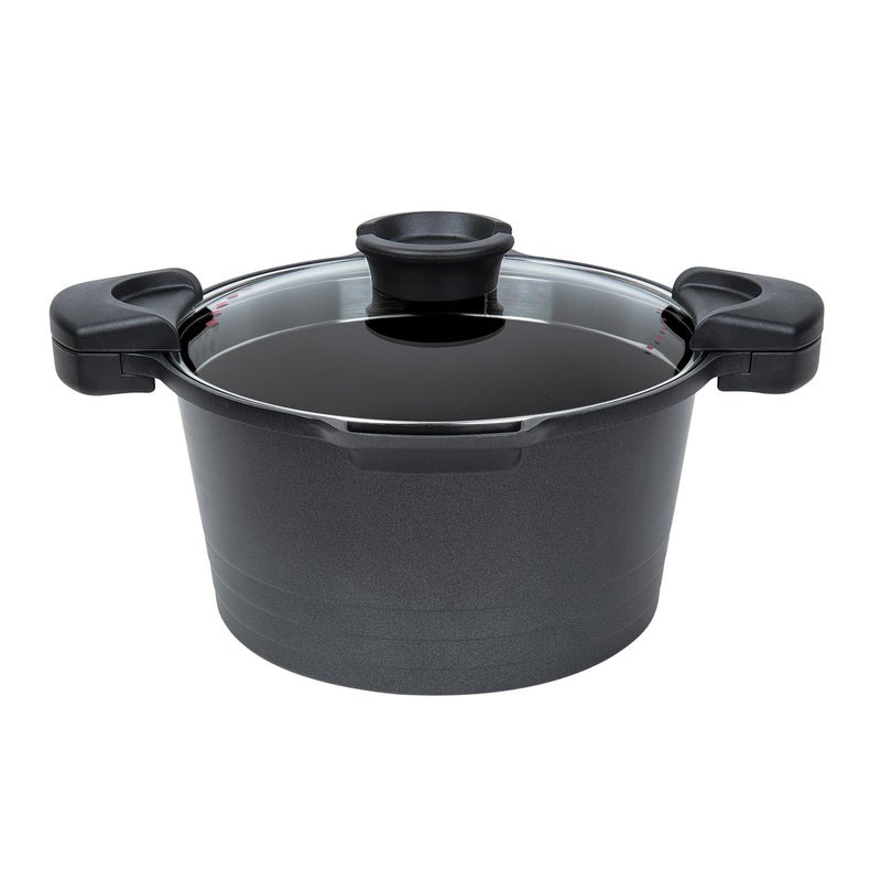 Master Pan MasterPan 5 QT. Non-Stick Stock Nâ€™ Pasta Pot w/Locking Handles and Easy Pour Strainer, 9â€ - Image 5